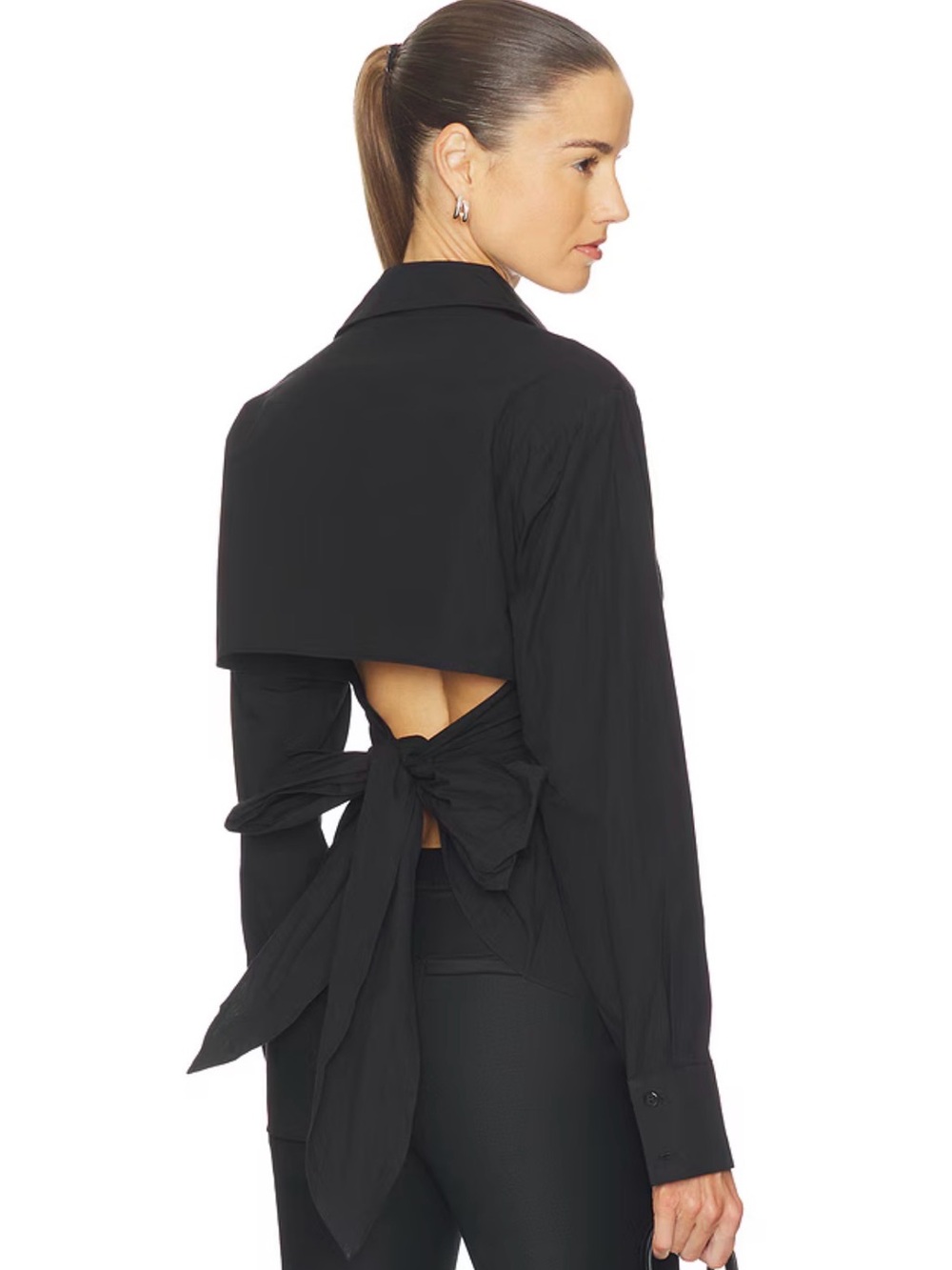 ALL THE WAYS - Clarise Open Back Top in Black
